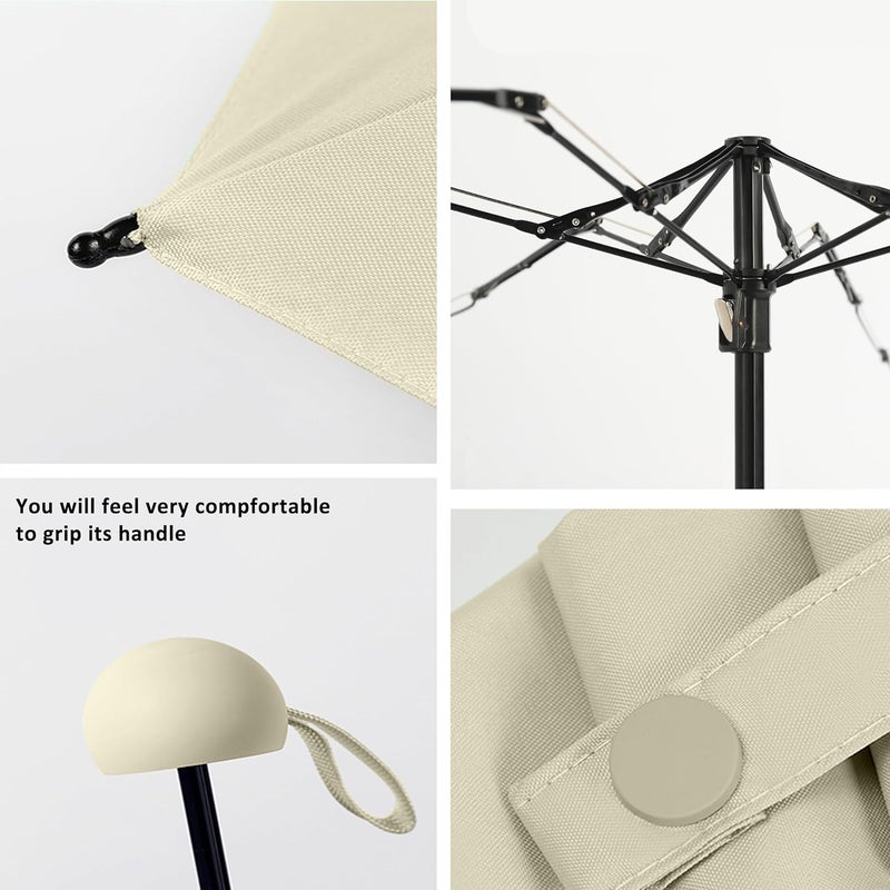 BAODINI Travel Essentials Mini Umbrella for Purse With Case Small Compact UV Sun Protection Lightweight Tiny Pocket Manual Open Close Umbrella for Women Kids and Men Fits Purse Backpack - Image 5
